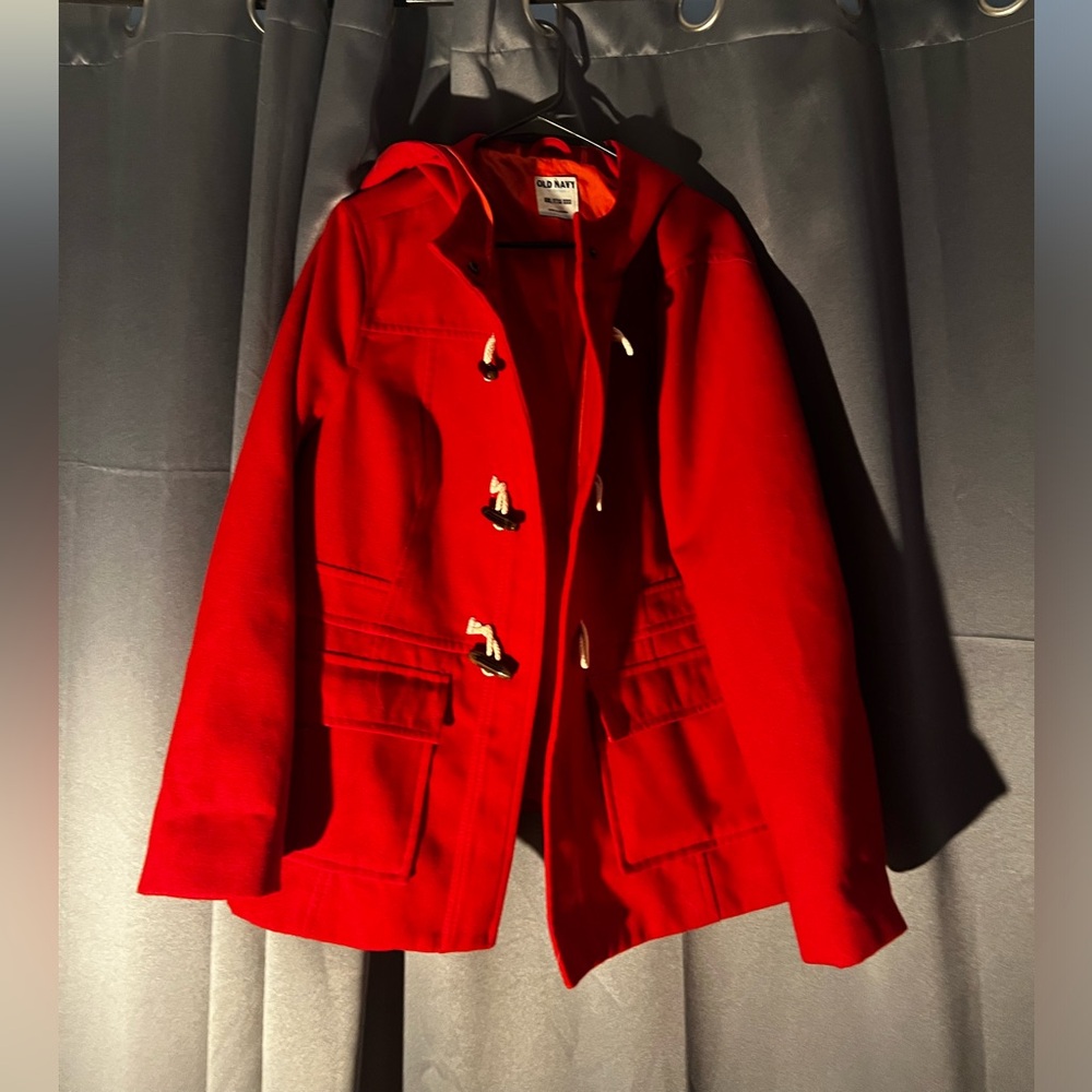 Red Wool old navy coat